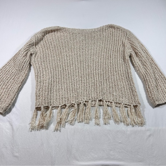 Altar'd State Textured Fringe Sweater - Cream - Picture 5 of 8